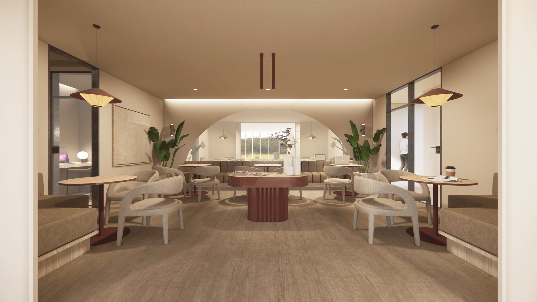 ATMOS co-working amenity rendering